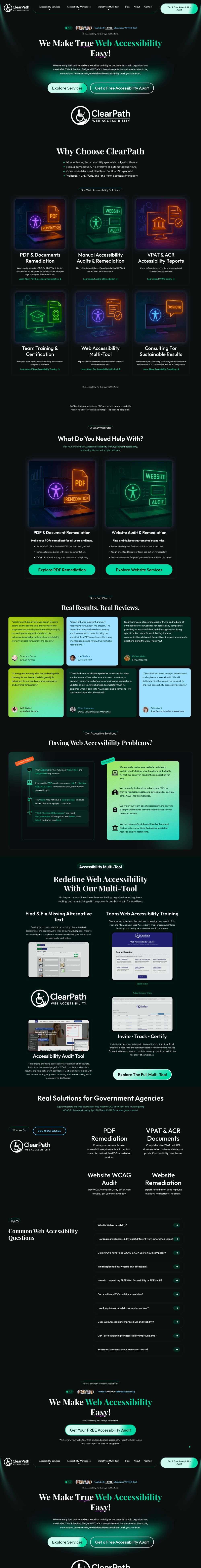 ClearPath Web Accessibility website (508accessible.com)