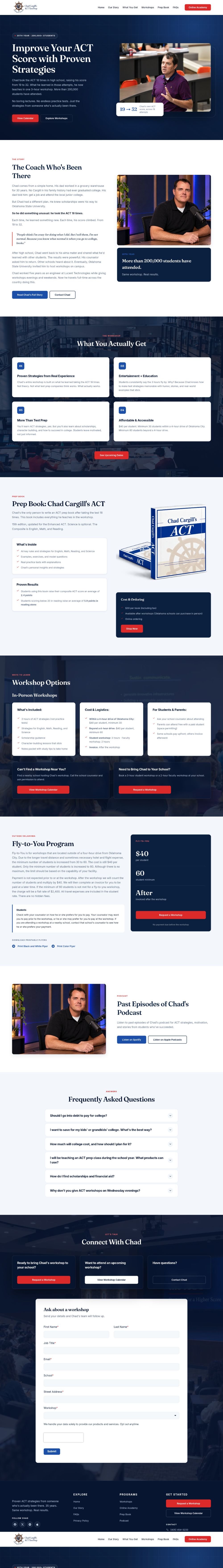 Chad Cargill’s ACT Test Prep website (chadcargill.com)